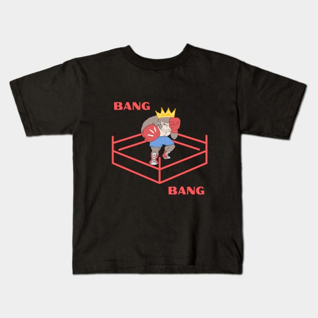 Bang Bang Angry Gorillaz Kids T-Shirt by bars_sky